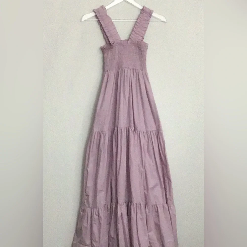 NWT ABERCROMBIE & FITCH Smocked Bodice Easy Maxi Dress Size XXSP Lavender